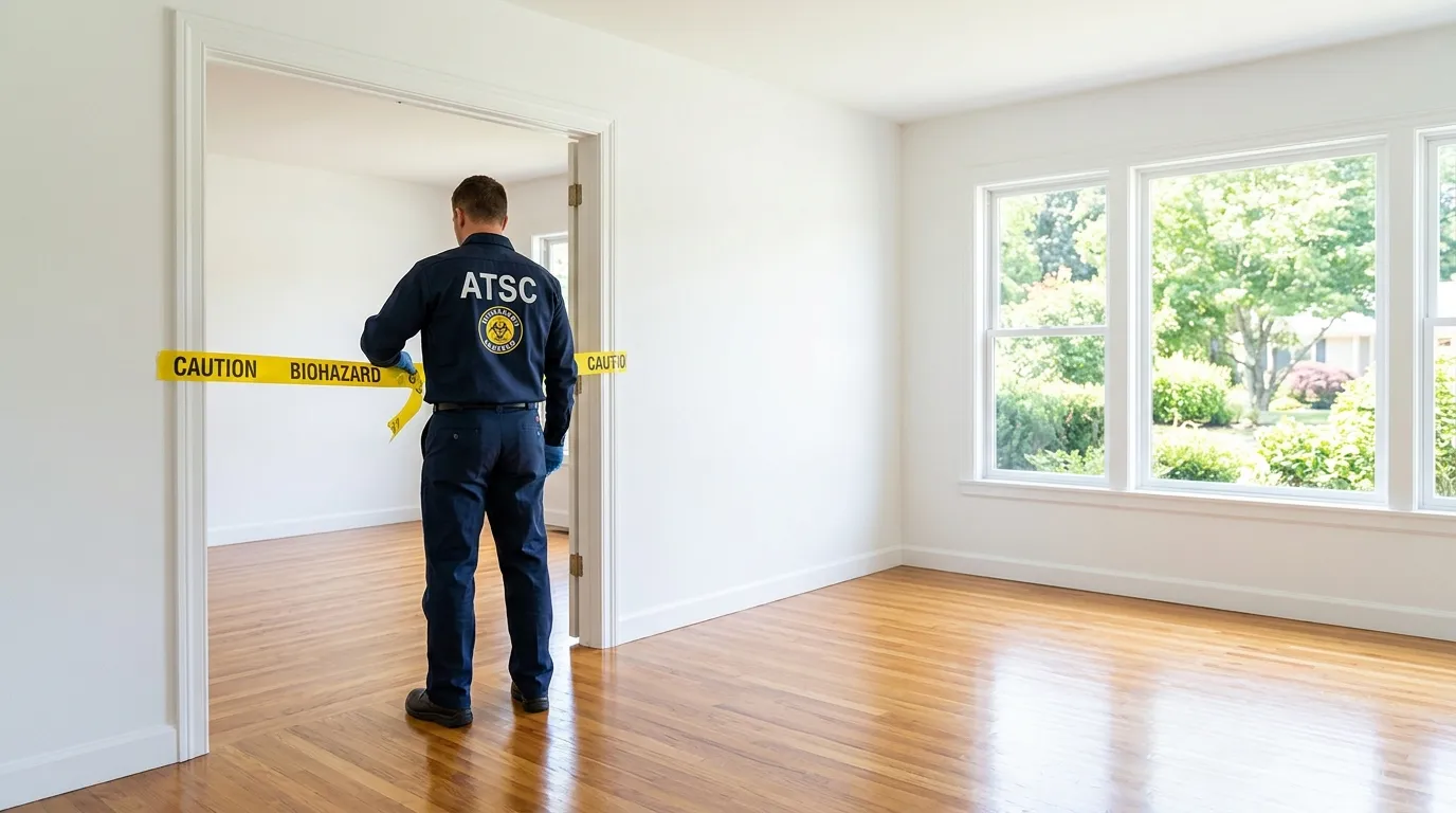 Certified biohazard cleanup crew performing Crime Scene Cleanup in Gates-North Gates